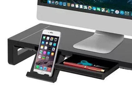 Acessório Suporte para Monitor de Mesa com Portas USB e Gavetas