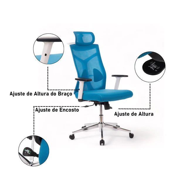 Cadeira gamer AM66 Ergonômica com Apoio de Cabeça